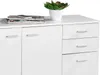 Kommode - Weiß - B 106 cm - drei Türen - zwei Schubladen - Produktbild-Vorschau 7