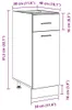 vidaXL Hängeschrank Schwarz Eichen-Optik 30 x 46 x 81,5 cm Produktbild-Vorschau 8