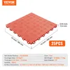 A red interlocking floor tile with dimensions and quantity information. Voir les images du produit