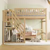 okwish Hochbett 140x200cm mit Rausfallschutz, Etagenbett Produktbild-Vorschau 2