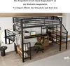 A loft bed with a desk and storage underneath, set up in a room. Náhled obrázku produktu