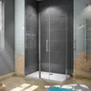 100X90X195cm Drehtür Falttür Schwenktür Eckeinstieg Dusche Produktbild-Vorschau 2