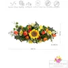 künstliche Grabblumen Aufleger mit Sonnenblumen Rosen Produktbild-Vorschau 2