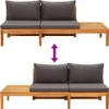 vidaXL 4-tlg. Garten-Lounge-Set mit Dunkelgrauen Kissen Produktbild-Vorschau 6
