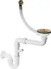 Granitspüle Einbeckig Elite 60 – Beige mit Goldenem Siphon Produktbild-Vorschau 5