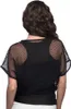 Visnet T-shirt mét Top Dame Zwart M-L Produktbild-Vorschau 3