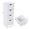 Kommode - Badezimmer - 4 Fächer - 30x82x30 cm - weiß Produktbild-Vorschau 6