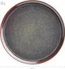 A single plate with a textured, speckled surface and a dark, glossy rim. Voir les images du produit