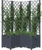 VIDAXL -Planzer mit SLAT 80x80x136 cm Polypropen dunkelgrau Anteprima dell’immagine prodotto 10