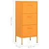 vidaXL Lagerschrank Senfgelb 42,5x35x101,5 cm Stahl Produktbild-Vorschau 11