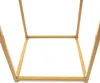 A close-up view of the bottom section of a gold metal rectangular frame, likely a flower stand, against a white background. Náhled obrázku produktu