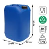 3er Set 20 Liter Kanister + Auslaufhahn Blau Produktbild-Vorschau 3