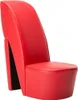 vidaXL Chaise en forme de talon aiguille rouge similicuir Voir les images du produit 8