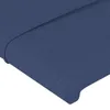 vidaXL LED Kopfteil Blau 183x16x118/128 cm Stoff -  Kopf- & Produktbild-Vorschau 6