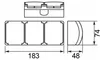 Adelid G3F-05, drievoudige wandcontactdoos, opbouwmontage, Productafbeelding-voorbeeld 2