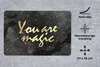 MuchoWow® Mauspad Mousepad Zitate - Magie - Gold - Schwarz Produktbild-Vorschau 2