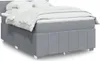 Boxspringbett mit Matratze Hellgrau 160x200 cm Stoff Produktbild-Vorschau 2
