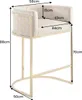 riess-ambiente Barhocker ELEGANCE beige gold Samt Edelstahl Produktbild-Vorschau 6
