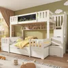 Etagenbett für 3 Kinder 90x200 & 140x200 cm ,mit Produktbild-Vorschau 8