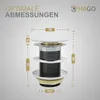 HAGO24 Ablaufventil Weiß Waschbecken ohne Überlauf Produktbild-Vorschau 4