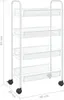 vidaXL Kuchyňský vozík 4 police bílý 46x26x85 cm železo Náhled obrázku produktu 7