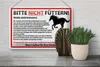 Blechschild  Hinweis füttern verboten Pferde, 30x20 cm, Produktbild-Vorschau 5