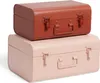 Two decorative storage boxes, one on top of the other, against a white background. Podgląd zdjęcia produktu