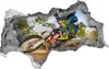 Selbstklebender Loch-3D-Aufkleber 95x73 cm Moto-Cross Produktbild-Vorschau 1