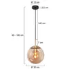 Steinhauer - suspension - Bollique LED - ambre - verre Voir les images du produit 6