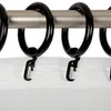 Kroužky s háčkem, černá barva, průměr 40 mm, pro závěsné Náhled obrázku produktu 1
