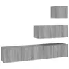 4-tlg. TV-Schrank-Set Grau Sonoma Holzwerkstoff Produktbild-Vorschau 1