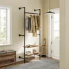 SoBuy Wandgarderobe KLS20-SCH im Flur mit Schuhen und Accessoires Productafbeelding-voorbeeld