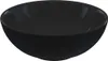 A black ceramic washbasin is shown from a slightly elevated front-facing angle against a white background. Podgląd zdjęcia produktu