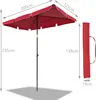 VOUNOT® Sonnenschirm für Balkon, 200 × 125 cm, Knickbarer Produktbild-Vorschau 2