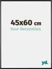 A product image showing a picture frame with text overlay indicating size and a brand logo. Produktbild-Vorschau