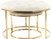 Hocker Becky 800 2er-Set Elfenbein / Gold Produktbild-Vorschau 3