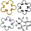 10-teiliges Edelstahl-Piercing-Set in Hufeisenform für Produktbild-Vorschau 3