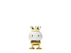 A small, decorative figurine of a character wearing a crown, standing on a spring mechanism and golden legs. Produktbild-Vorschau