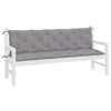 A white garden bench with a gray cushion. Náhľad obrázku produktu