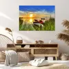 Bild auf Leinwand - Leinwandbild - Boot See Sonnenuntergang Produktbild-Vorschau 7