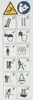 A grid of safety icons related to ladder use. Produktbild-Vorschau