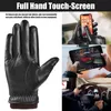 Leder Handschuhe Herren Winter Schwarz, Warm Produktbild-Vorschau 2