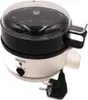A white and black Krups egg cooker with a clear lid and a power cord. Voir les images du produit
