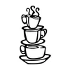 Wallity, Coffee, Wanddeko, Schwarz, Metall, 40 x 75 cm Produktbild-Vorschau 3