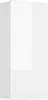 A white, high-gloss bathroom cabinet is shown from a side angle against a white background. Produktbild-Vorschau