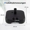 COSTWAY Podstawa parasola 22 l/25 kg, można wypełnić Podgląd zdjęcia produktu 3