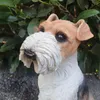 Zahradní figurka Foxteriér Pes figurka sedící 34 cm Náhled obrázku produktu 2