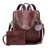 MODFU Rucksack Schulrucksack Lederrucksack Laptoprucksack Produktbild-Vorschau 1