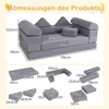 COSTWAY Modulares Kindersofa, 9-teiliges Spielsofa aus Produktbild-Vorschau 7