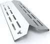 A stainless steel grill heat shield with a bull logo cut out. Produktbild-Vorschau